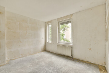 an empty room that is being remodeled and ready to be used for painting or reurrectured