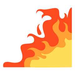 Fire border frame vector art