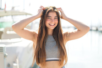 Young pretty caucasian woman With happy expression