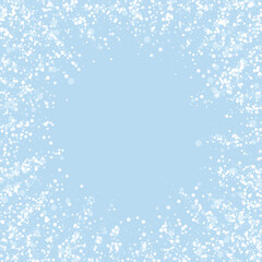 Snowy christmas background. Subtle flying snow