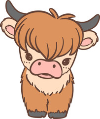 Fototapeta premium Baby Highland cow