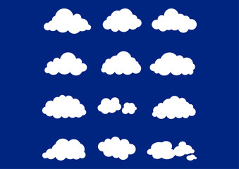 vector cloud set illustration designs