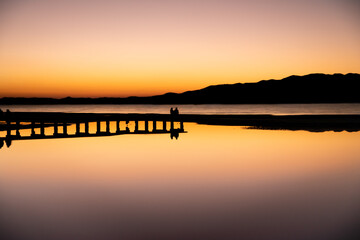 Golden Hour Reflections at Ebro Delta