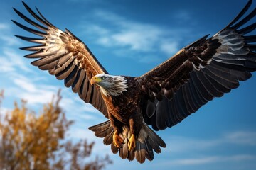 Generative AI : Portraits and Close Ups Of Bald Eagle