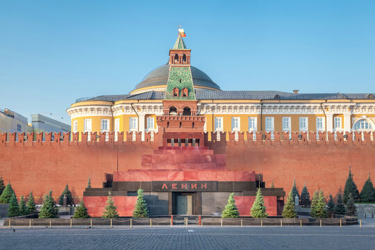 Lenin's Mausoleum situated on the Red Square in Moscow, Russia