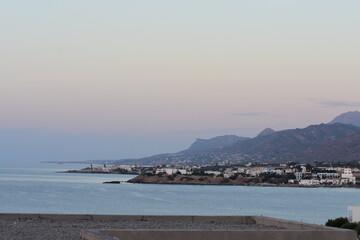 Crete summer 2023 Coast at sunset