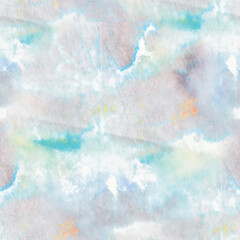 Tie Dye Print. Cloud Watercolor Texture. Grey Cloudy Pattern. Light White Design. Gray Sky Cloud. Blue Cloud Pattern. Tie Dye Effect Pattern. Blue Seamless Light. Shibori Texture. Tie Dye Watercolour.