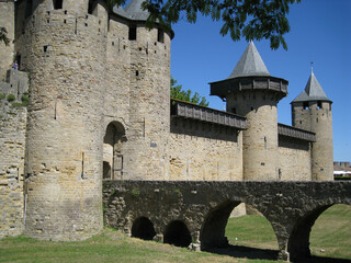 Fototapeta na wymiar Ancient walls of a castle