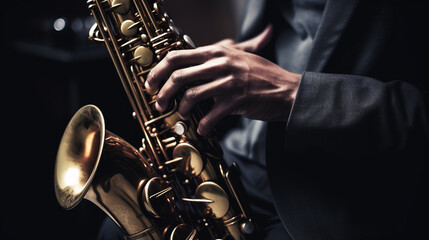 Obraz premium International jazz day background with watercolor illustration
