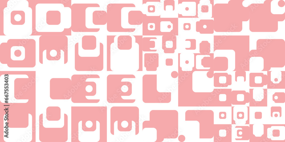 Poster abstract vector background made with simple geometric shapes. mid century modern inspired seamless c