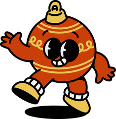 Christmas Ball Cartoon Character Illustration