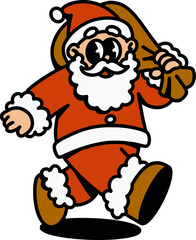 Santa Claus Cartoon Character Illustration