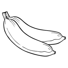 banana line vector illustration