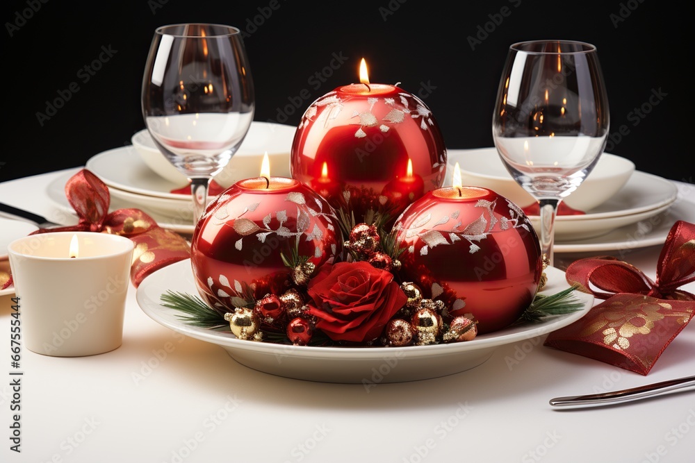 Sticker christmas table setting