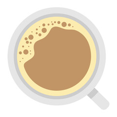 Coffee latte mug vector