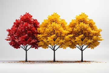 autumn tree in the snow