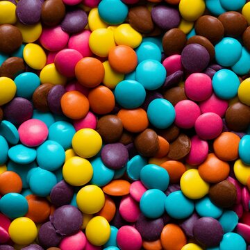 High-resolution image of rainbow choco chips. seamless picture