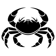 Logo Vector Illustration of Crab in Trendy Flat Isolated on White Background.