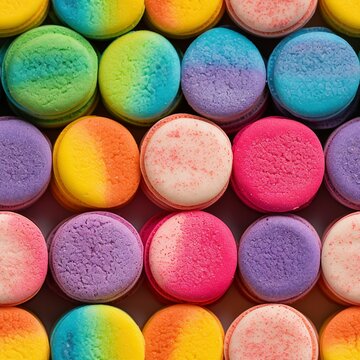 High-resolution image of rainbow cookies. seamless picture