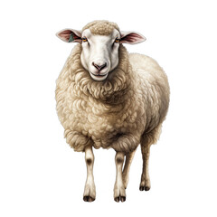 Fototapeta premium Sheep Clip-art Isolated on Transparent Background
