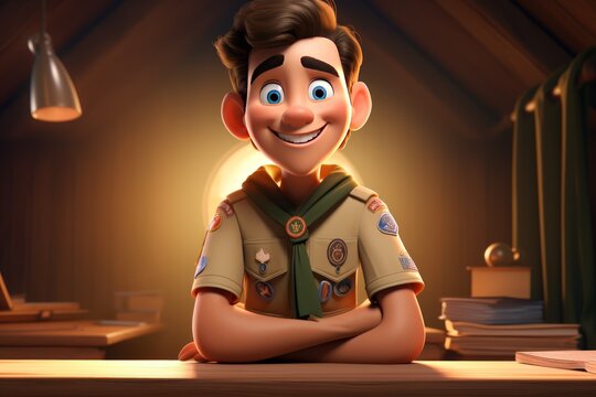 american boy scout cartoon
