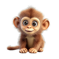 Fototapeta premium Cute baby monkey clip art