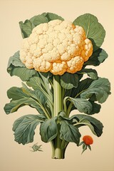 cauliflower illustration botanical