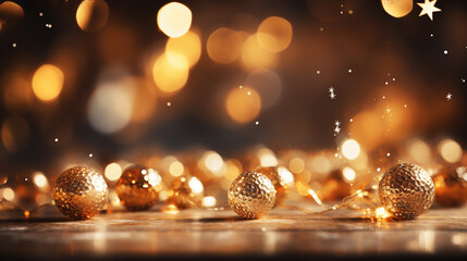 Fototapeta premium Happy New Year. Christmas and New Year holidays background with copy space.