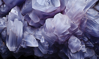 Light purple geode wallpaper, shiny crystals pattern - Generative AI - obrazy, fototapety, plakaty