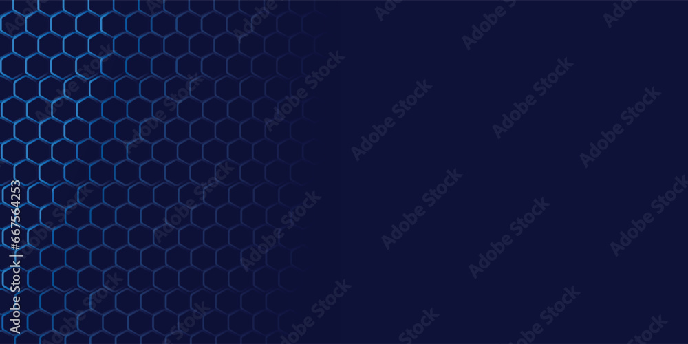 Poster hexagon pattern gradient. seamless background. abstract honeycomb background in gray color. vector i