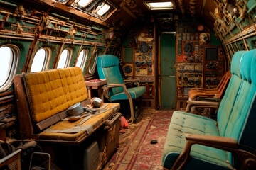 Cabin of an abandoned aircraft