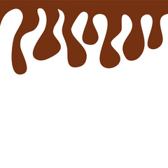 melted chocolate on a white background, vector illustration