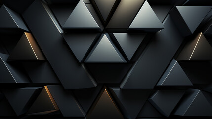 Black triangular abstract background, Grunge surface