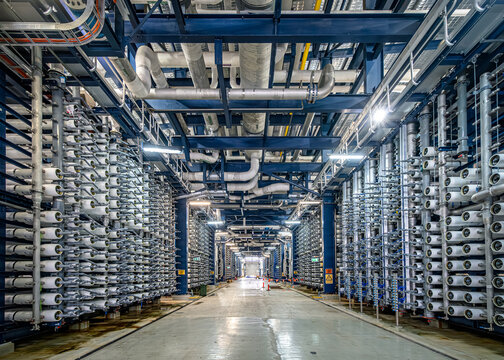 Gold Coast, Queensland, Australia - Oct 7, 2023: Gold Coast desalination plant