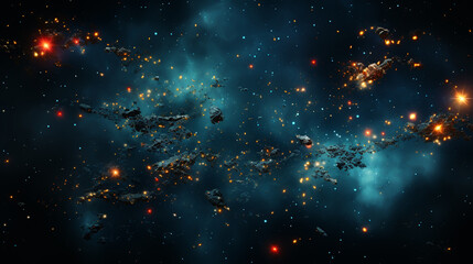 3d illustration of galaxy and cosmos space in bright majestic stars.