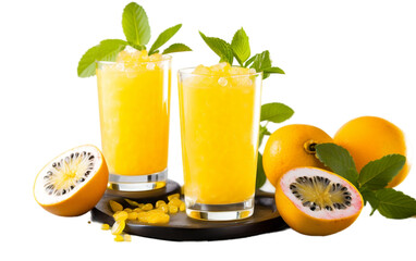 Passion Fruit Juice on Transparent Background