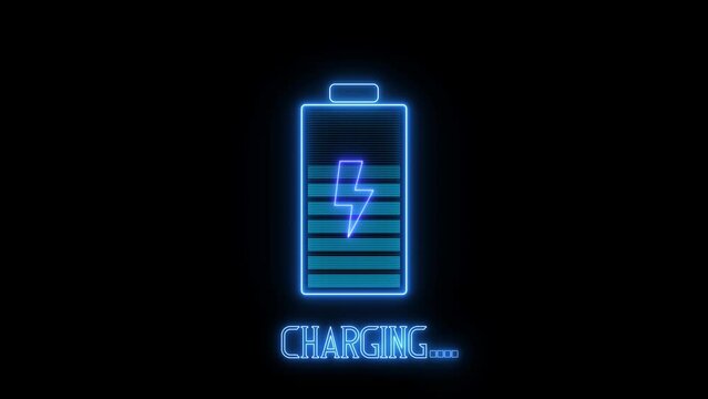 Battery charging icon animation