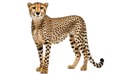 A Cheetah against a Transparent Backdrop - Generative AI - obrazy, fototapety, plakaty