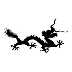 Dragon silhouette in Japanese anime