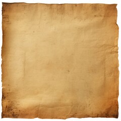 Old worn paper sheet manuscript isolated