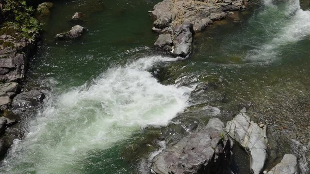 Close up of fast flowing water
