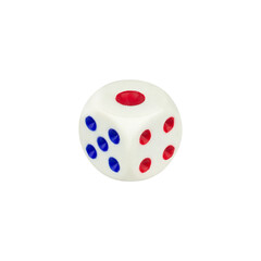 dice isolated from background, number 1, 5 and 4