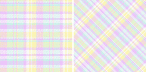 Textile plaid tartan of background vector check with a fabric texture pattern seamless.
