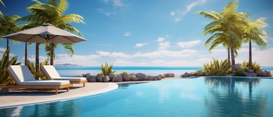 Tropical Paradise: Luxurious Poolside by the Sea