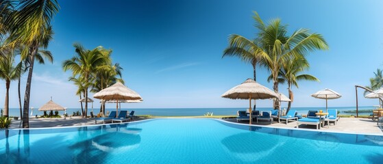 Tropical Paradise: Luxurious Poolside by the Sea