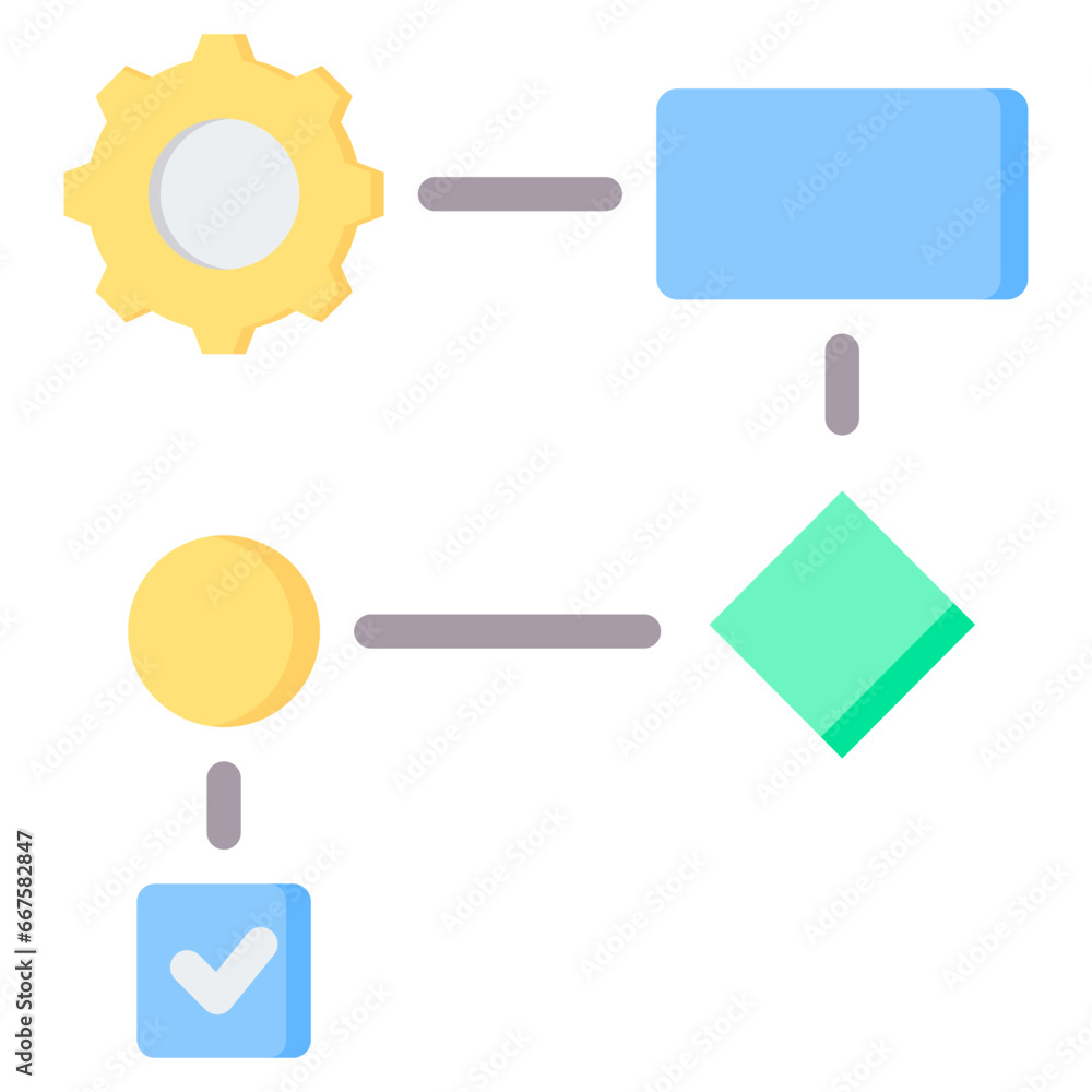 Poster workflow flat icon