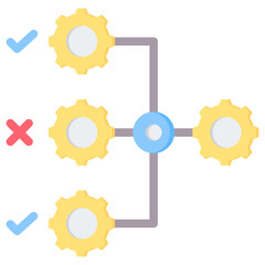 Streamline Process Flat Icon