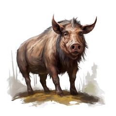 Realistic Boar: Majestic Wildlife Capture
 , Medieval Fantasy RPG Illustration