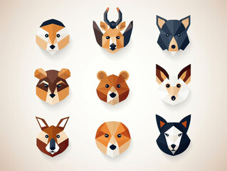 Fototapeta premium set of animal icons