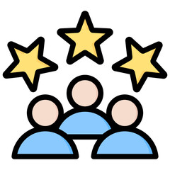 User Review Outline Color Icon
